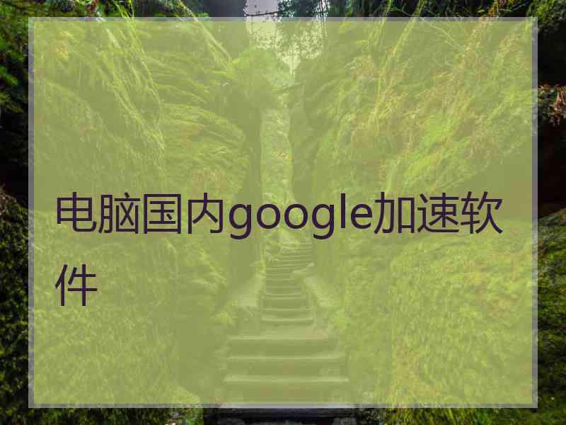 电脑国内google加速软件