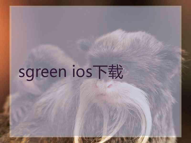 sgreen ios下载