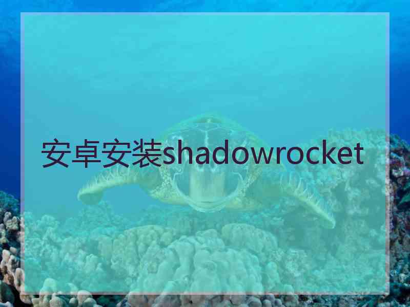 安卓安装shadowrocket