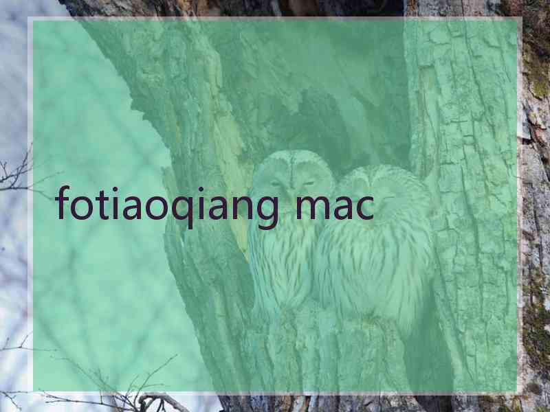 fotiaoqiang mac