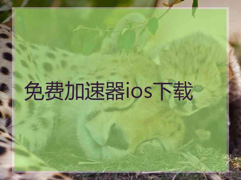 免费加速器ios下载