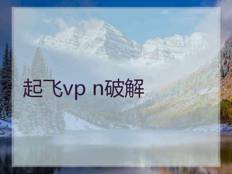 起飞vp n破解