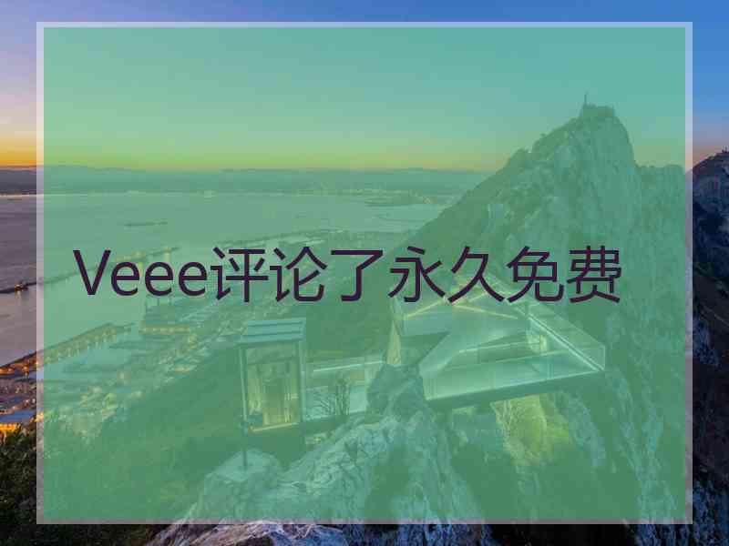 Veee评论了永久免费