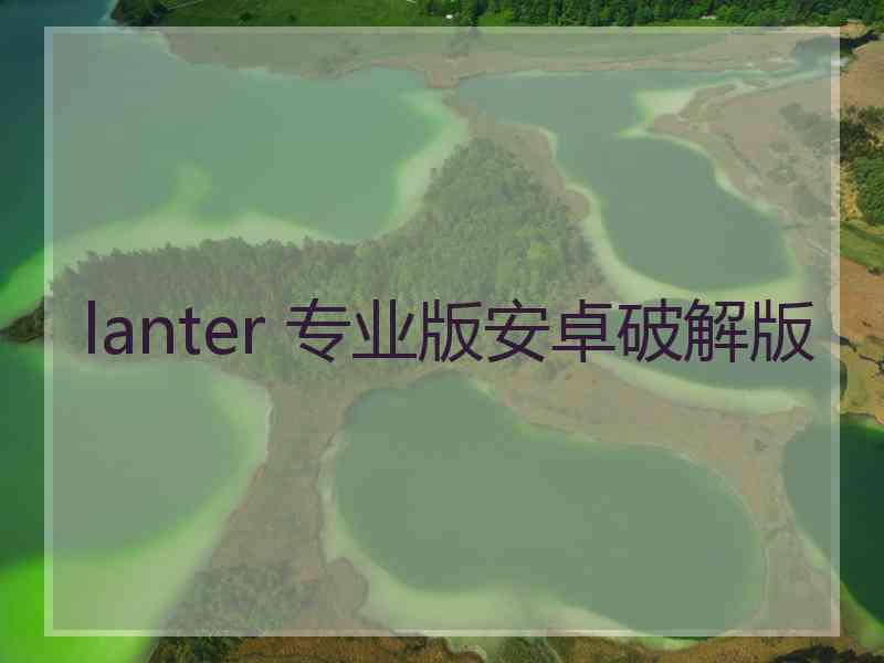 lanter 专业版安卓破解版