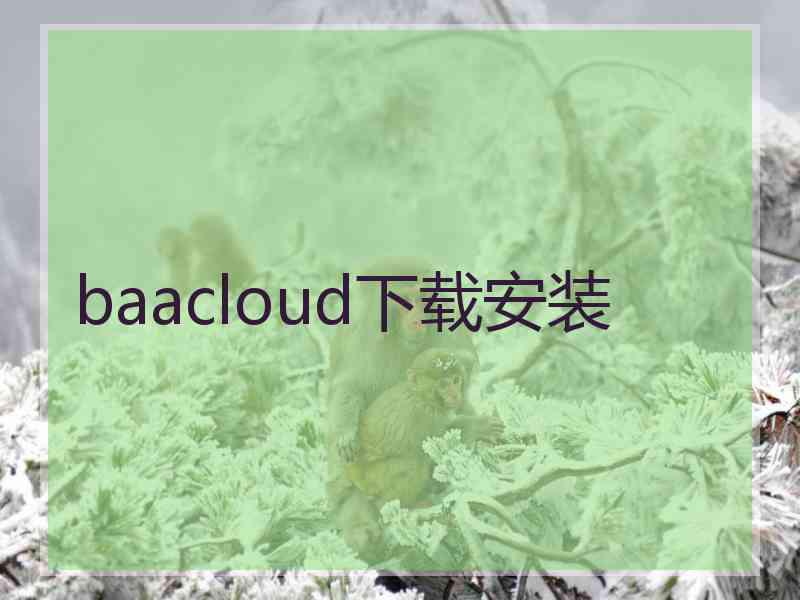 baacloud下载安装