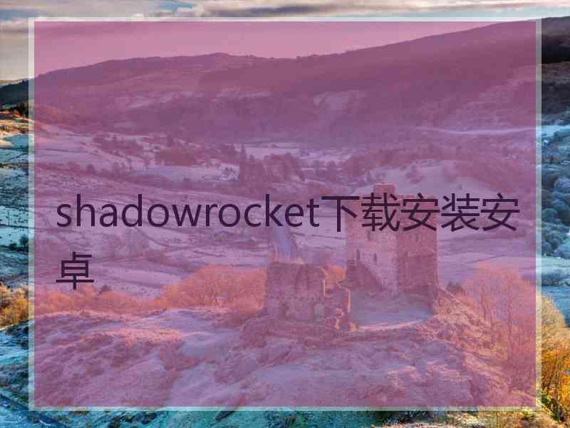 shadowrocket下载安装安卓