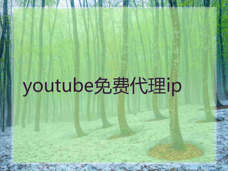 youtube免费代理ip