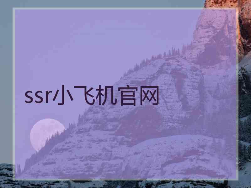 ssr小飞机官网