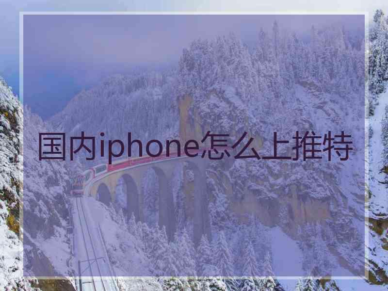 国内iphone怎么上推特