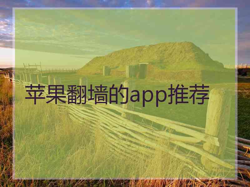 苹果翻墙的app推荐