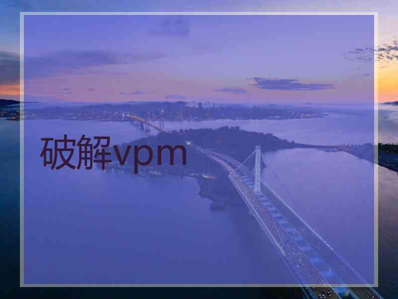 破解vpm