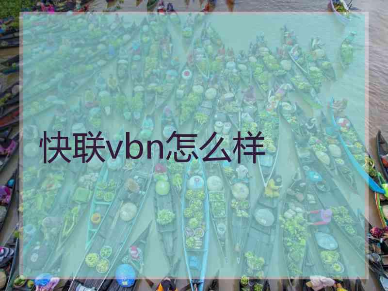 快联vbn怎么样