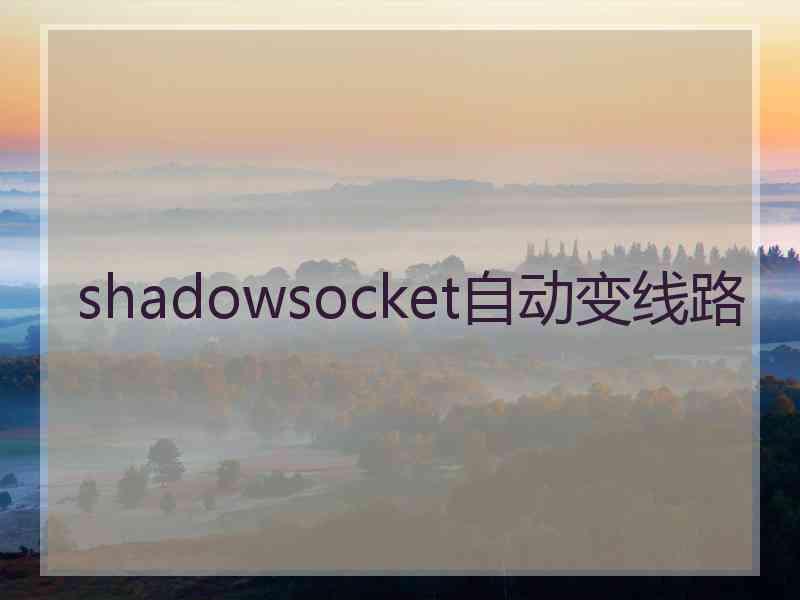 shadowsocket自动变线路