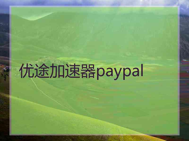 优途加速器paypal