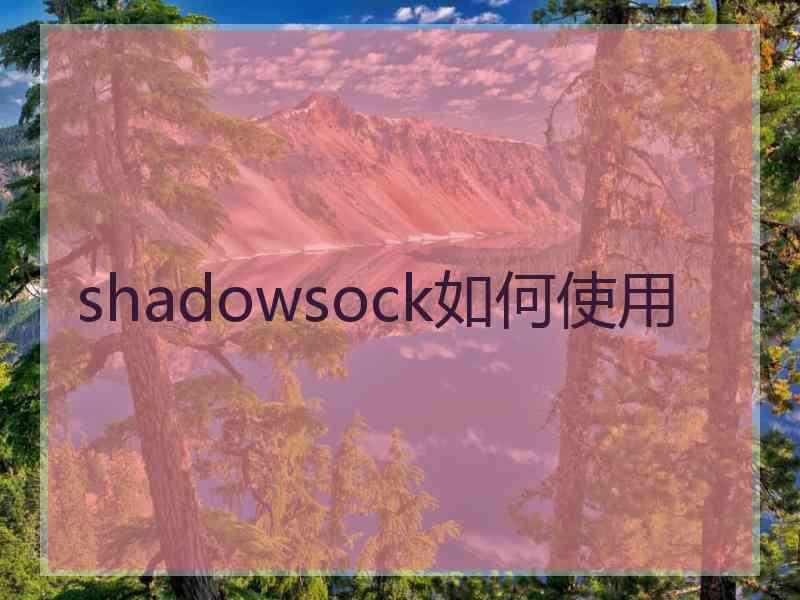 shadowsock如何使用