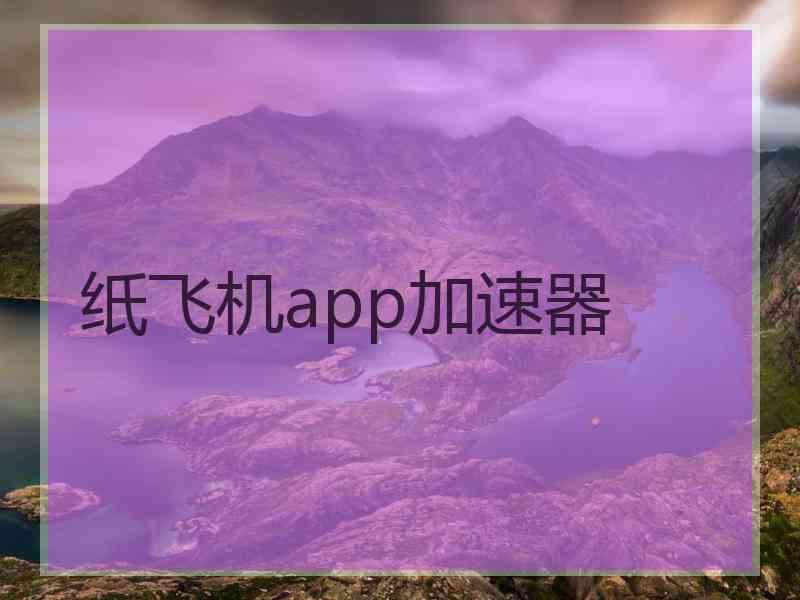 纸飞机app加速器