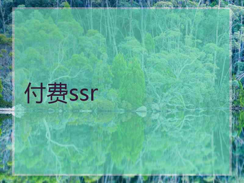 付费ssr