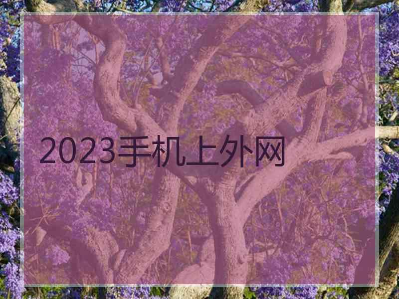 2023手机上外网