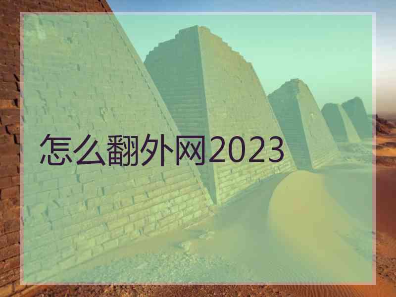 怎么翻外网2023