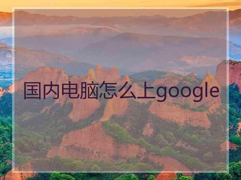 国内电脑怎么上google