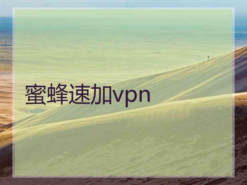 蜜蜂速加vpn