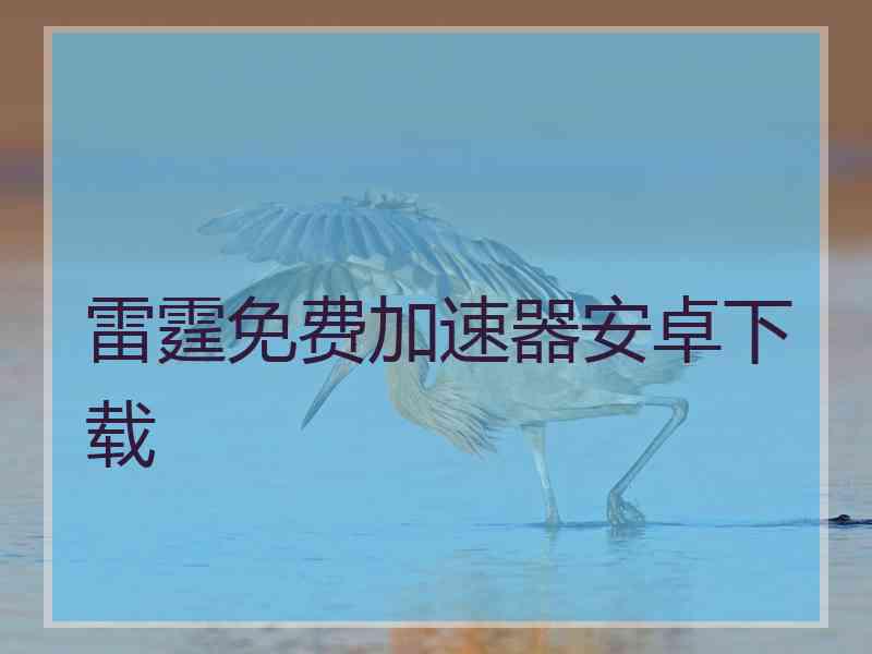 雷霆免费加速器安卓下载