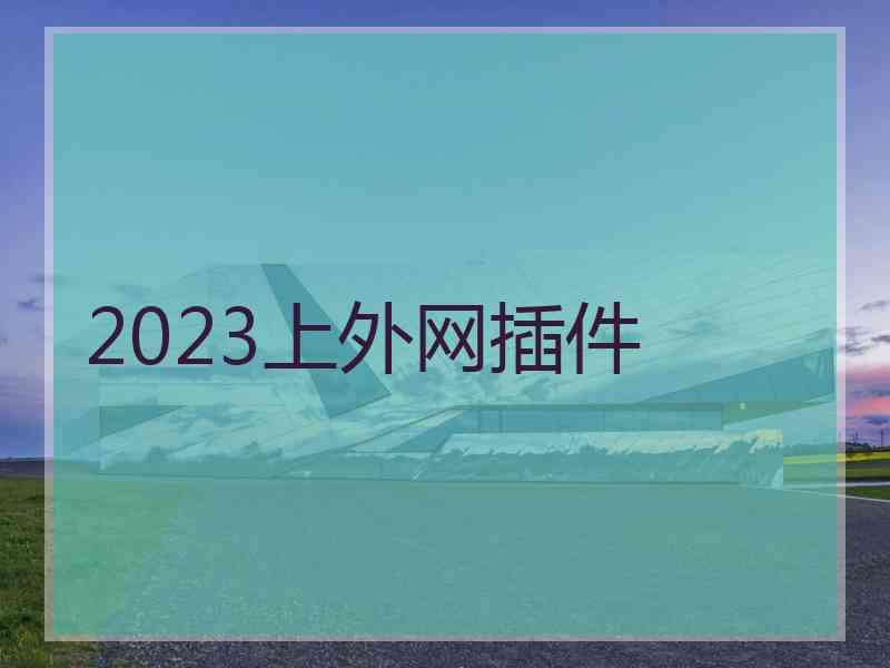 2023上外网插件