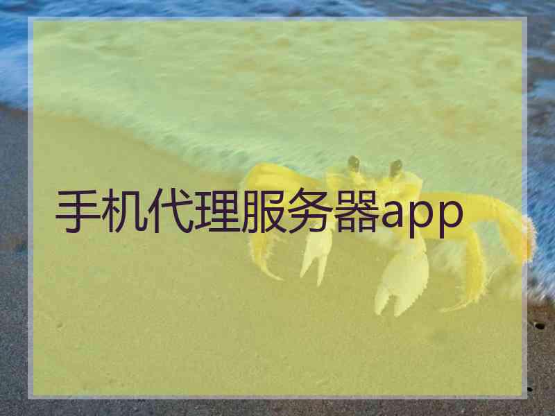 手机代理服务器app