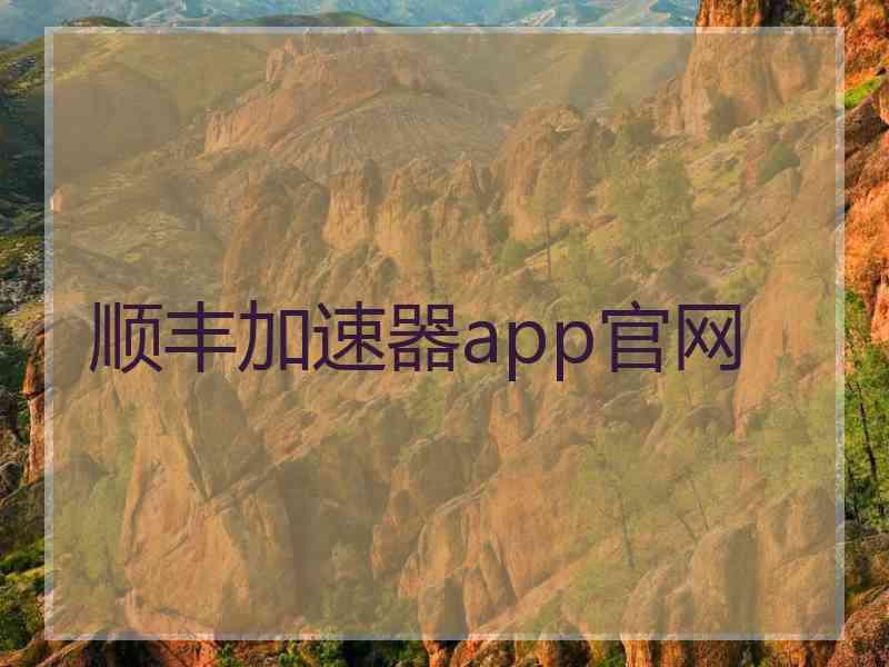 顺丰加速器app官网