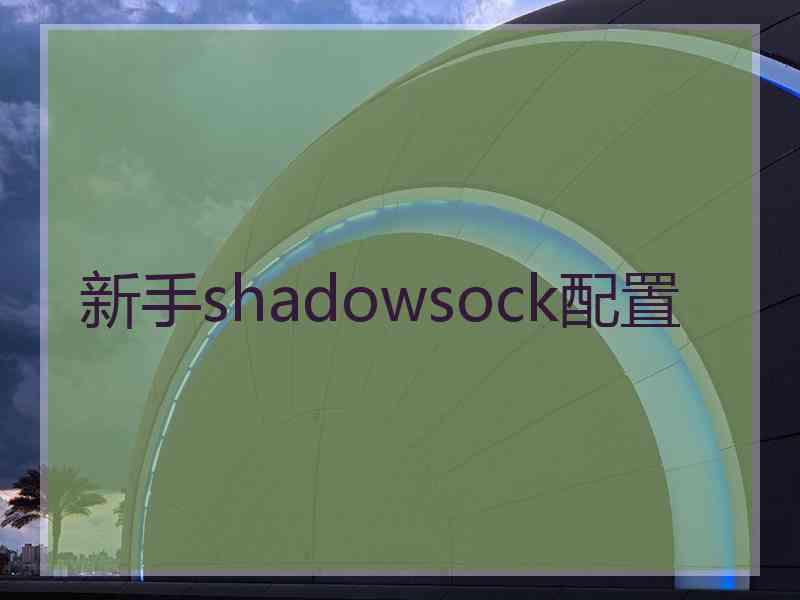 新手shadowsock配置