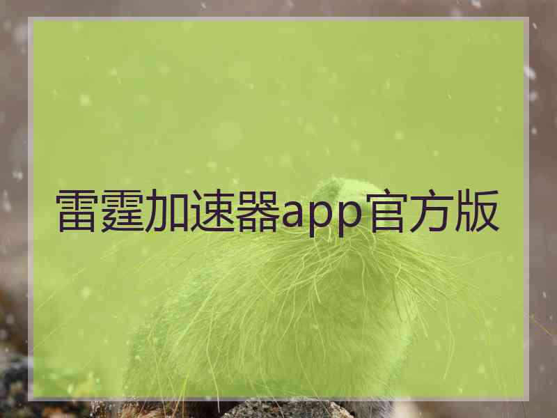 雷霆加速器app官方版