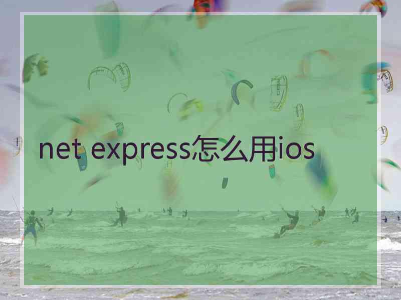 net express怎么用ios