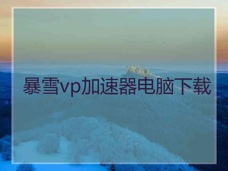 暴雪vp加速器电脑下载