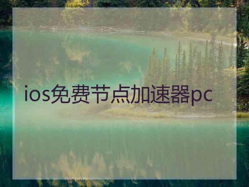 ios免费节点加速器pc