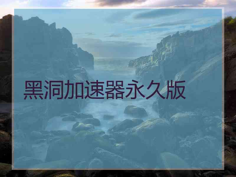 黑洞加速器永久版