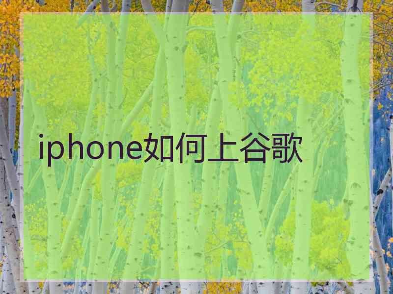 iphone如何上谷歌