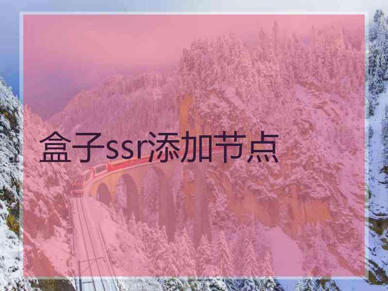 盒子ssr添加节点