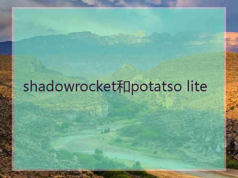 shadowrocket和potatso lite