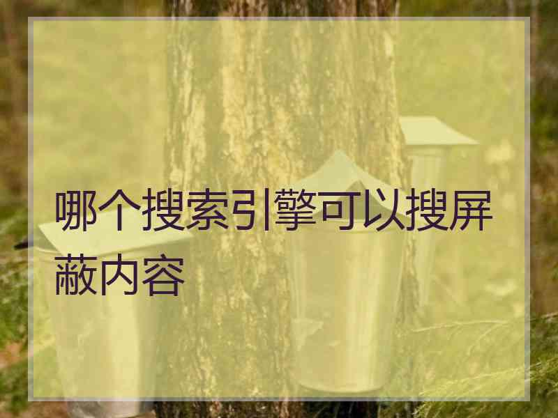 哪个搜索引擎可以搜屏蔽内容