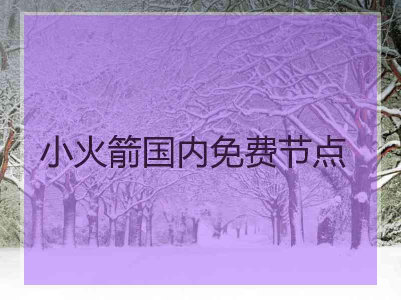 小火箭国内免费节点