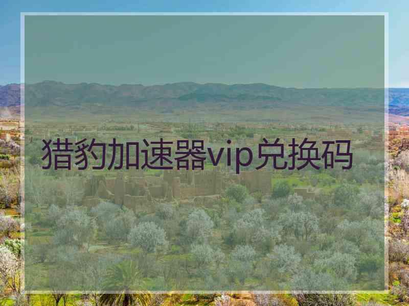 猎豹加速器vip兑换码