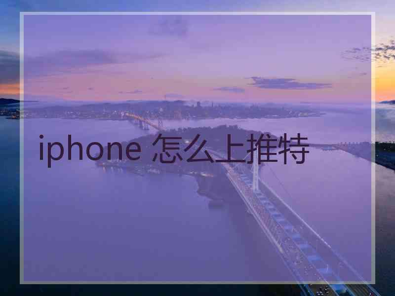 iphone 怎么上推特