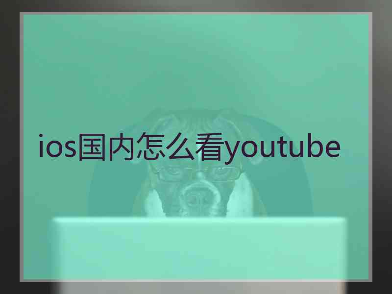 ios国内怎么看youtube