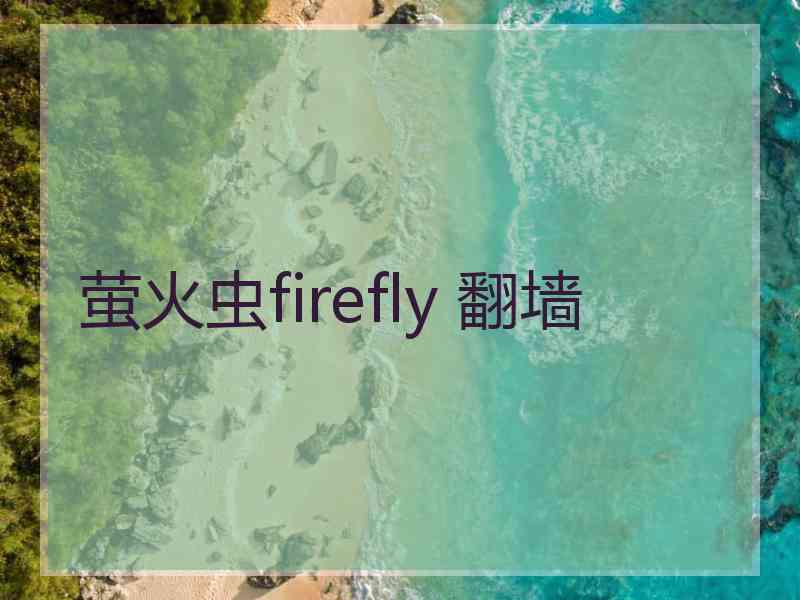 萤火虫firefly 翻墙