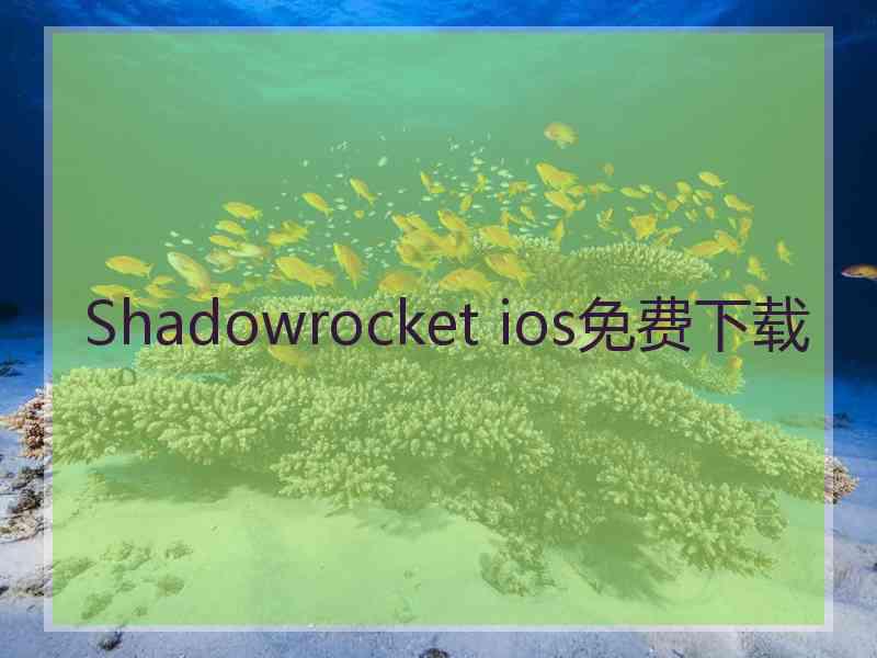 Shadowrocket ios免费下载