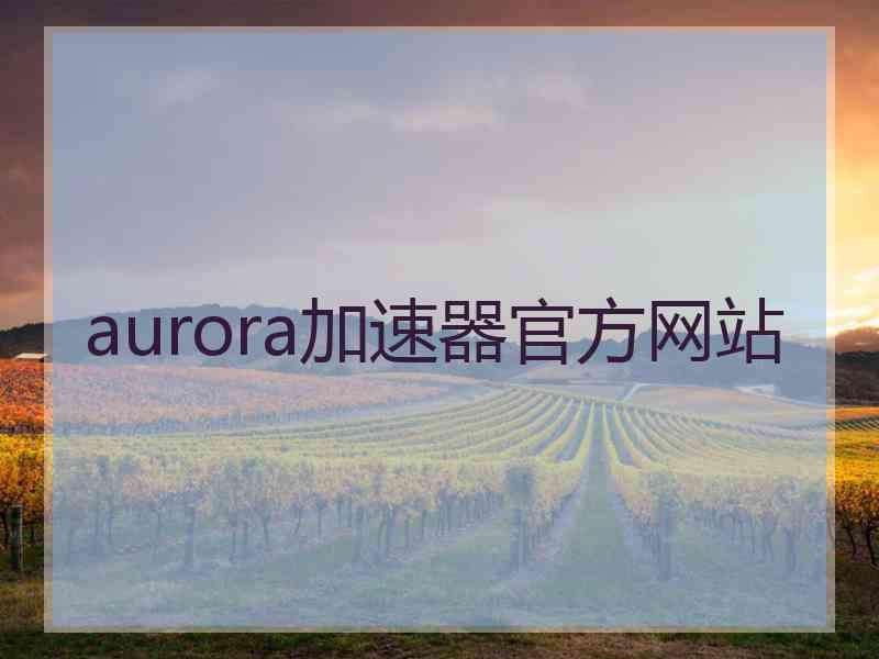 aurora加速器官方网站