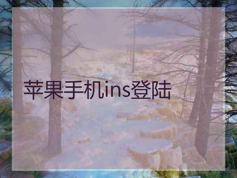 苹果手机ins登陆