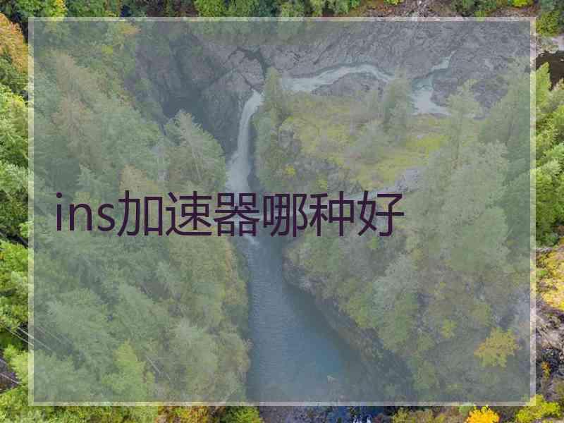 ins加速器哪种好