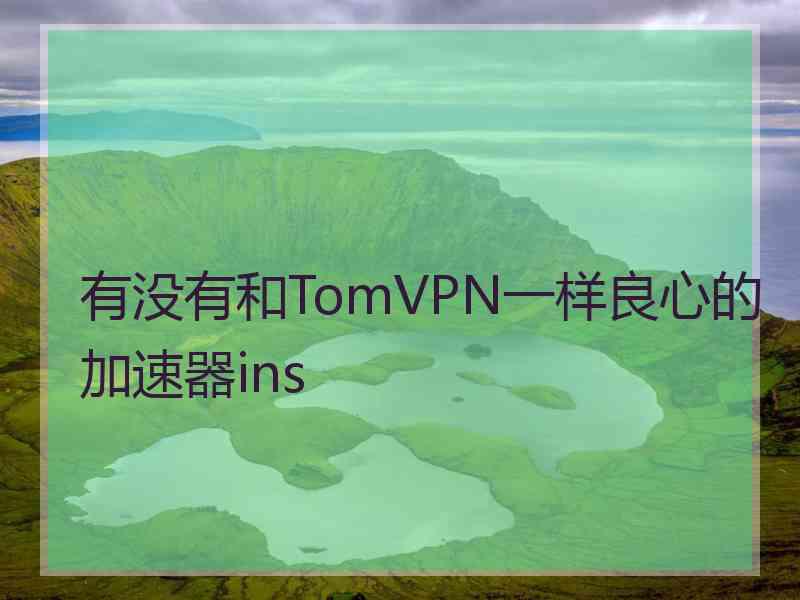 有没有和TomVPN一样良心的加速器ins