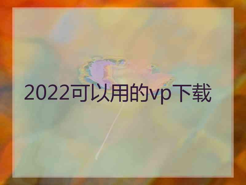 2022可以用的vp下载